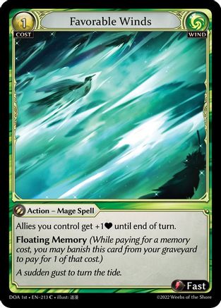 Favorable Winds (213) - Dawn of Ashes 1st Edition