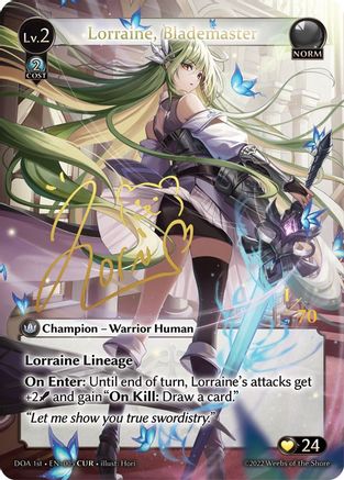 Lorraine, Blademaster (CUR) (005) - Dawn of Ashes 1st Edition Foil