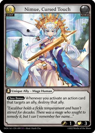 Nimue, Cursed Touch (099) - Dawn of Ashes 1st Edition Foil