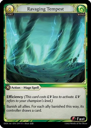 Ravaging Tempest (219) - Dawn of Ashes 1st Edition Foil