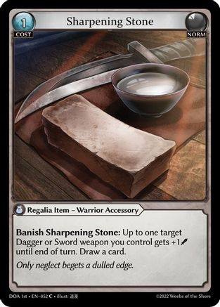 Sharpening Stone (052) - Dawn of Ashes 1st Edition Foil
