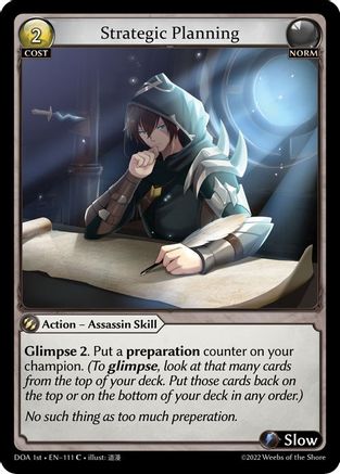 Strategic Planning (111) - Dawn of Ashes 1st Edition