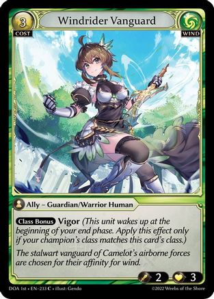 Windrider Vanguard (233) - Dawn of Ashes 1st Edition Foil