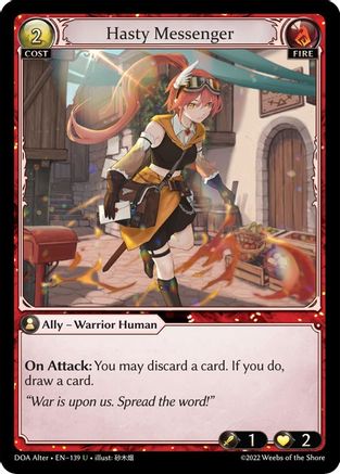 Hasty Messenger (139) - Dawn of Ashes Alter Edition Foil
