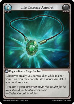Life Essence Amulet (040) - Dawn of Ashes Alter Edition
