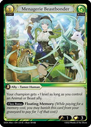 Menagerie Beastbonder (215) - Dawn of Ashes Alter Edition