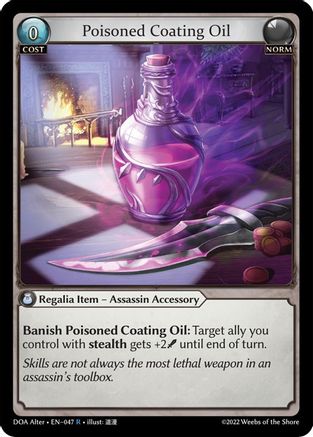 Poisoned Coating Oil (047) - Dawn of Ashes Alter Edition Foil