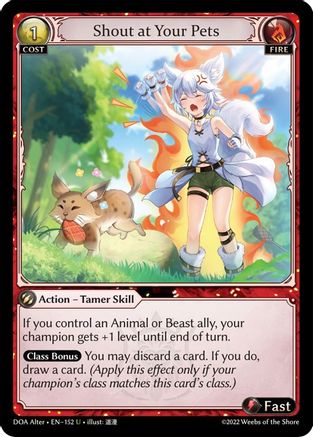 Shout at Your Pets (152) - Dawn of Ashes Alter Edition