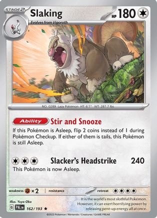 Slaking 162/193  - Reverse Holofoil SV02 Paldea Evolved - Rare
