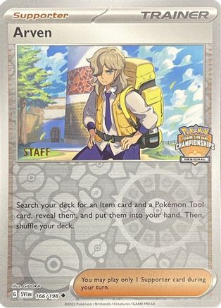 Arven (Regional Championships) [Staff] 166/198  - Reverse Holofoil League & Championship Cards - Promo