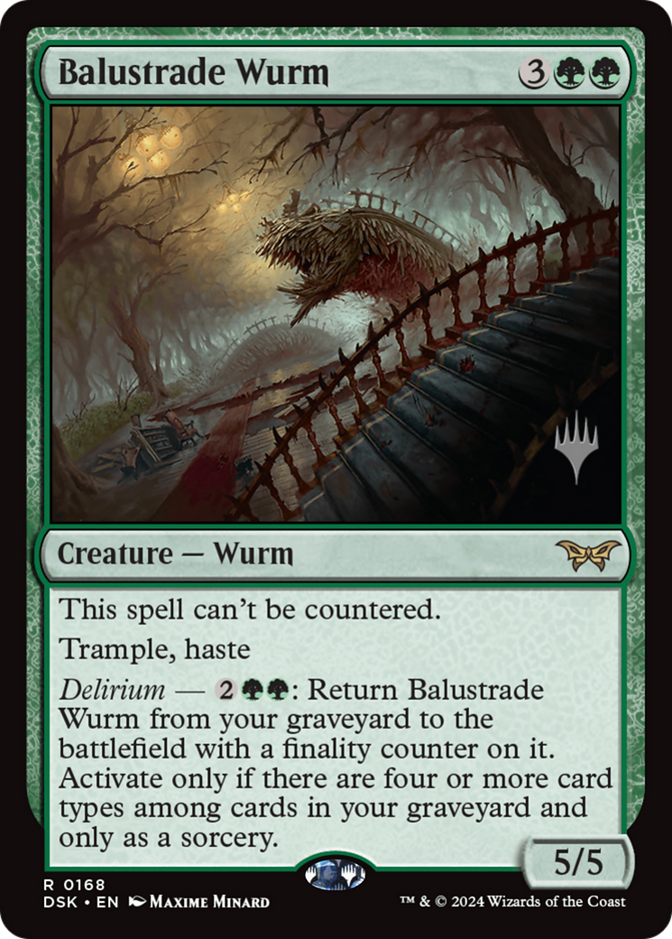 Balustrade Wurm (PPDSK-168) - Duskmourn: House of Horror Promos