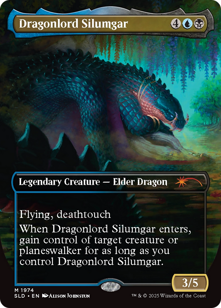 Dragonlord Silumgar // Dragonlord Silumgar (SLD-1974) - Secret Lair Drop (Borderless) Foil