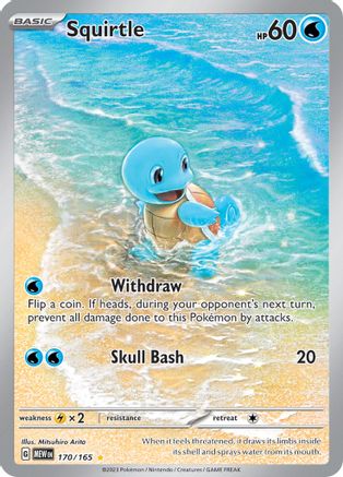 Squirtle 170/165  - Holofoil SV Scarlet & Violet 151 - Illustration Rare