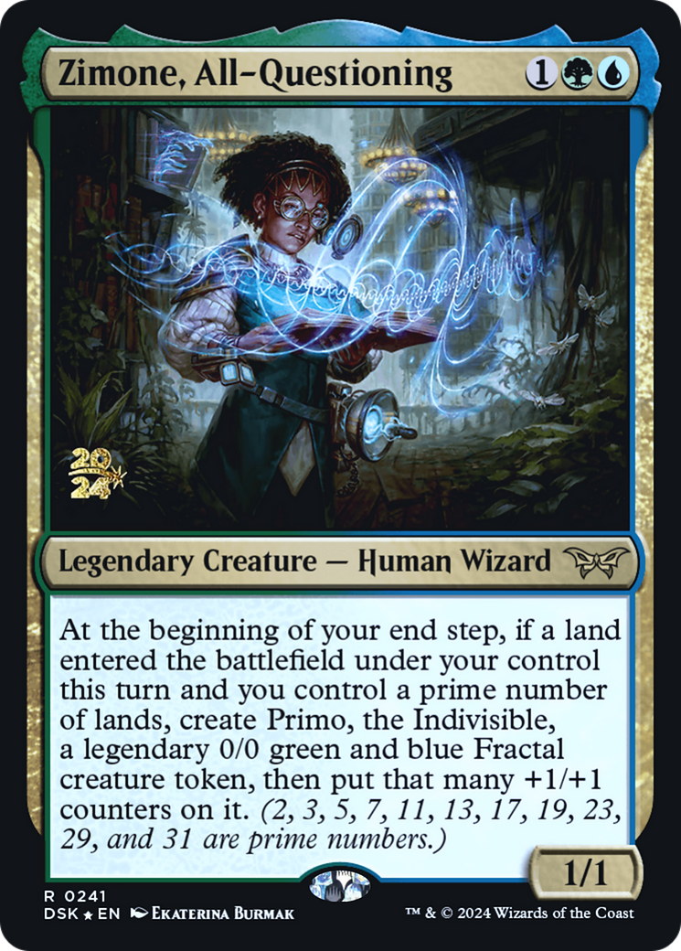 Zimone, All-Questioning (PRE-241) - Duskmourn: House of Horror Promos Foil
