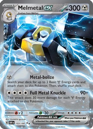 Melmetal ex 153/197  - Holofoil SV03 Obsidian Flames - Double Rare
