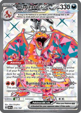 Charizard ex 215/197  - Holofoil SV03 Obsidian Flames - Ultra Rare