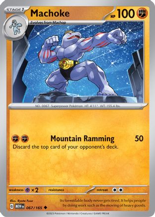 Machoke 067/165  - Reverse Holofoil SV Scarlet & Violet 151 - Uncommon