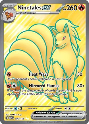 Ninetales ex 186/165  - Holofoil SV Scarlet & Violet 151 - Ultra Rare