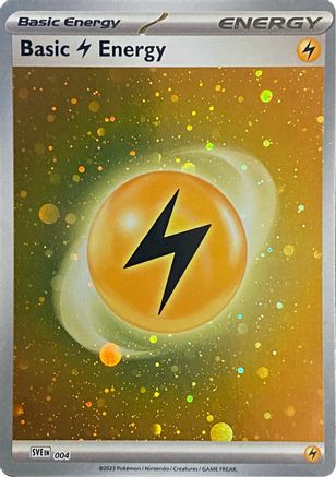 Basic Lightning Energy (Cosmos Holo) 004  - Holofoil SVE Scarlet & Violet Energies - Common