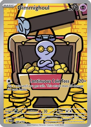 Gimmighoul 198/182  - Holofoil SV04 Paradox Rift - Illustration Rare