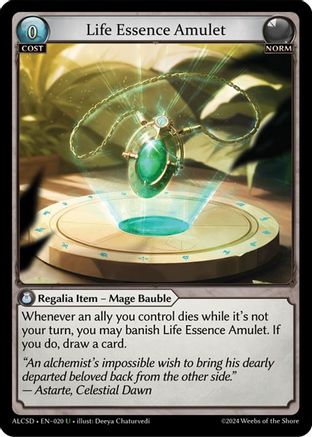 Life Essence Amulet (020) - Alchemical Revolution Starter Decks