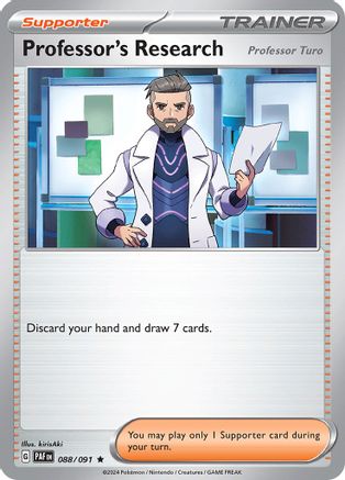 Professor's Research 088/091  - Reverse Holofoil SV Paldean Fates - Rare