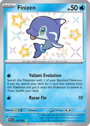 Finizen 123/091  - Holofoil SV Paldean Fates - Shiny Rare