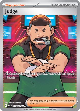 Judge 228/091  - Holofoil SV Paldean Fates - Ultra Rare