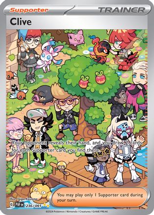 Clive 236/091  - Holofoil SV Paldean Fates - Special Illustration Rare