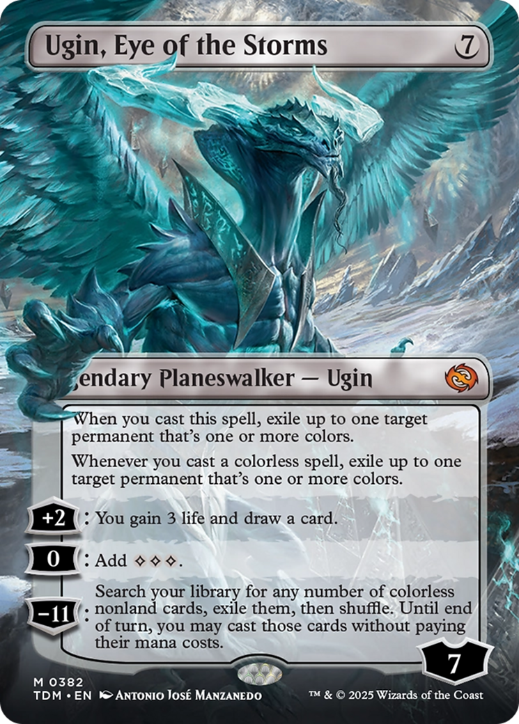 Ugin, Eye of the Storms (Borderless) (TDM-382) - Tarkir: Dragonstorm