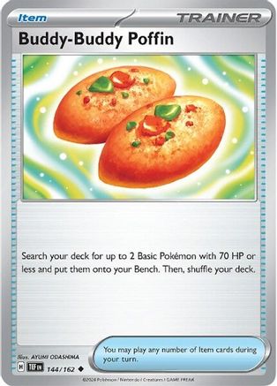 Buddy-Buddy Poffin 144/162  - Reverse Holofoil SV05 Temporal Forces - Uncommon