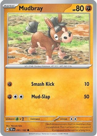 Mudbray 091/162  - Reverse Holofoil SV05 Temporal Forces - Common
