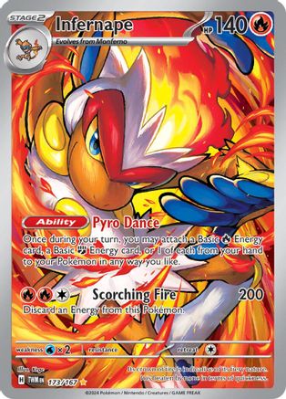 Infernape 173/167  - Holofoil SV06 Twilight Masquerade - Illustration Rare