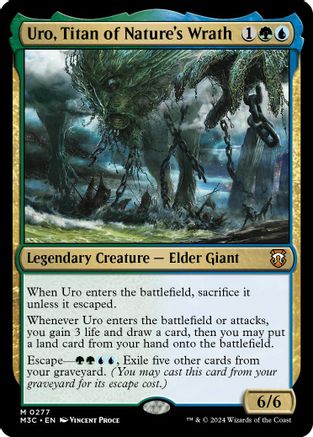 Uro, Titan of Nature's Wrath (Ripple Foil) (M3C-277) - Modern Horizons 3 Commander Foil