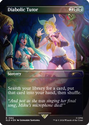 Diabolic Tutor (1592) (Rainbow Foil) (SLD-1592) - Secret Lair Drop Series Foil