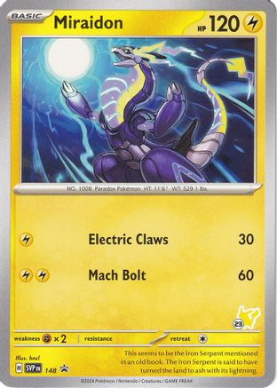 Miraidon - Pikachu 23 148  Battle Academy 2024 - Promo