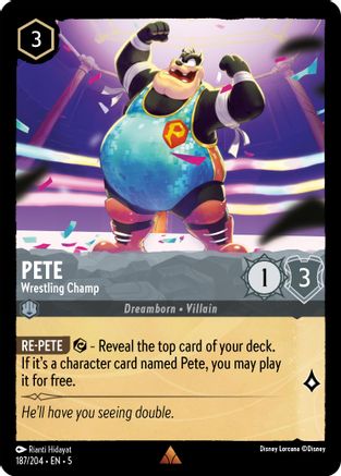 Pete - Wrestling Champ (187/204) - Shimmering Skies Cold Foil