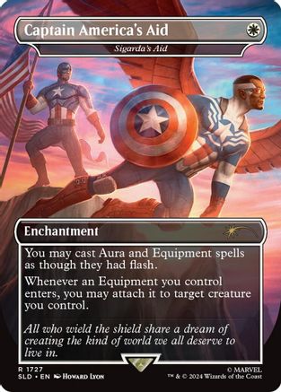 Captain America's Aid - Sigarda's Aid (Rainbow Foil) (SLD-1727) - Secret Lair Drop Series Foil