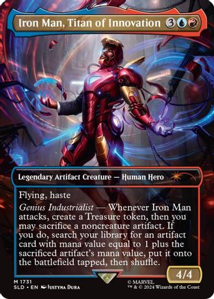 Iron Man, Titan of Innovation (Rainbow Foil) (SLD-1731) - Secret Lair Drop Foil
