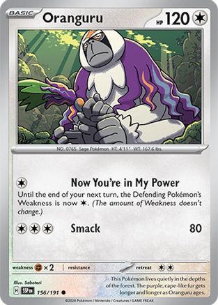 Oranguru 156/191  SV08 Surging Sparks - Common