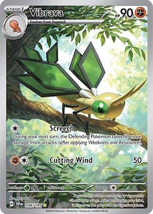 Vibrava 206/191  - Holofoil SV08 Surging Sparks - Illustration Rare