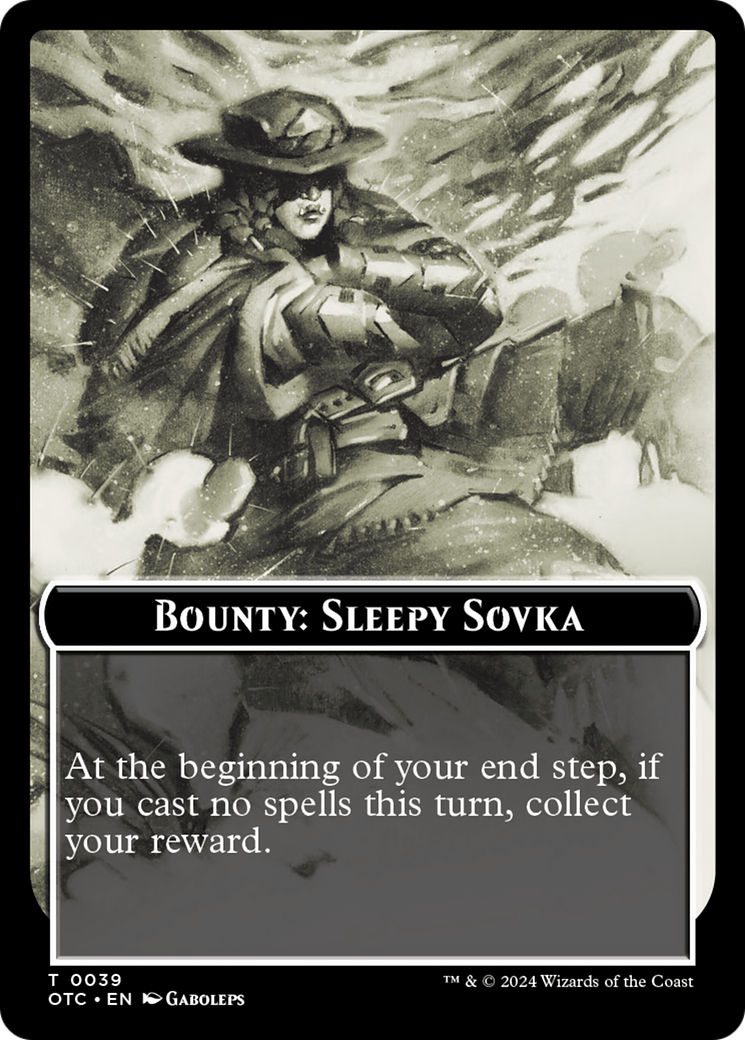 Bounty: Sleepy Sovka // Wanted! (TOTC-039) - Outlaws of Thunder Junction Commander Tokens