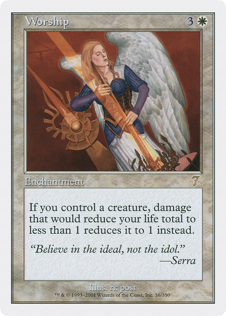 Worship (7ED-56★) - 7th Edition Foil