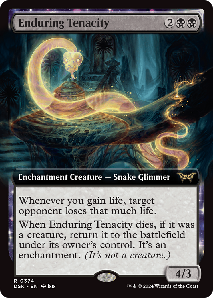 Enduring Tenacity (Extended Art) (DSK-374) - Duskmourn: House of Horror: (Extended Art, enchantment) Foil