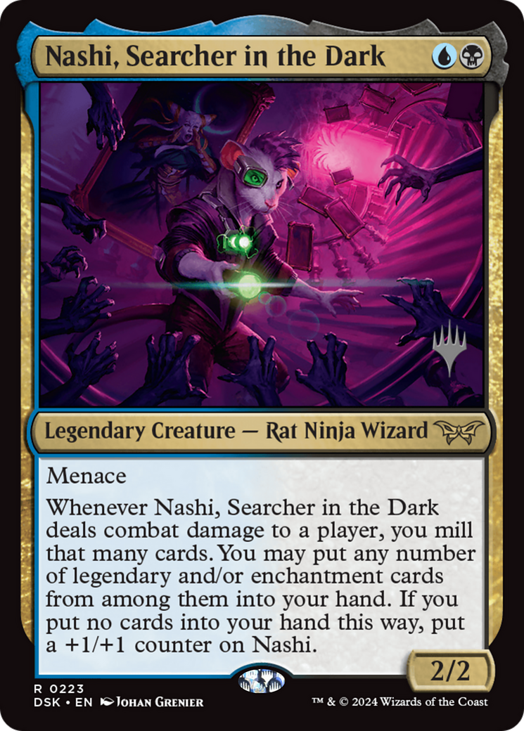 Nashi, Searcher in the Dark (PPDSK-223) - Duskmourn: House of Horror Promos