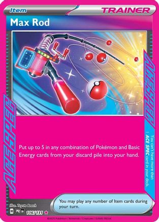 Max Rod 116/131  - Holofoil SV Prismatic Evolutions - ACE SPEC Rare