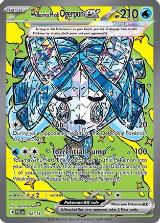 Wellspring Mask Ogerpon ex 152/131  - Holofoil SV Prismatic Evolutions - Special Illustration Rare
