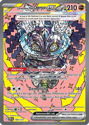 Cornerstone Mask Ogerpon ex 160/131  - Holofoil SV Prismatic Evolutions - Special Illustration Rare