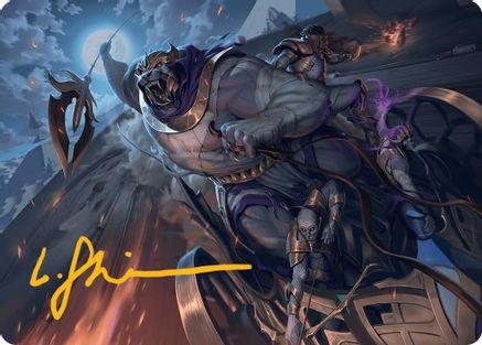 Zahur, Glory's Past Art Card (Gold-Stamped Signature) (AADFT-010) - Art Series: Aetherdrift