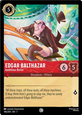 Edgar Balthazar - Ambitious Butler (146/204) - Archazias Island Cold Foil
